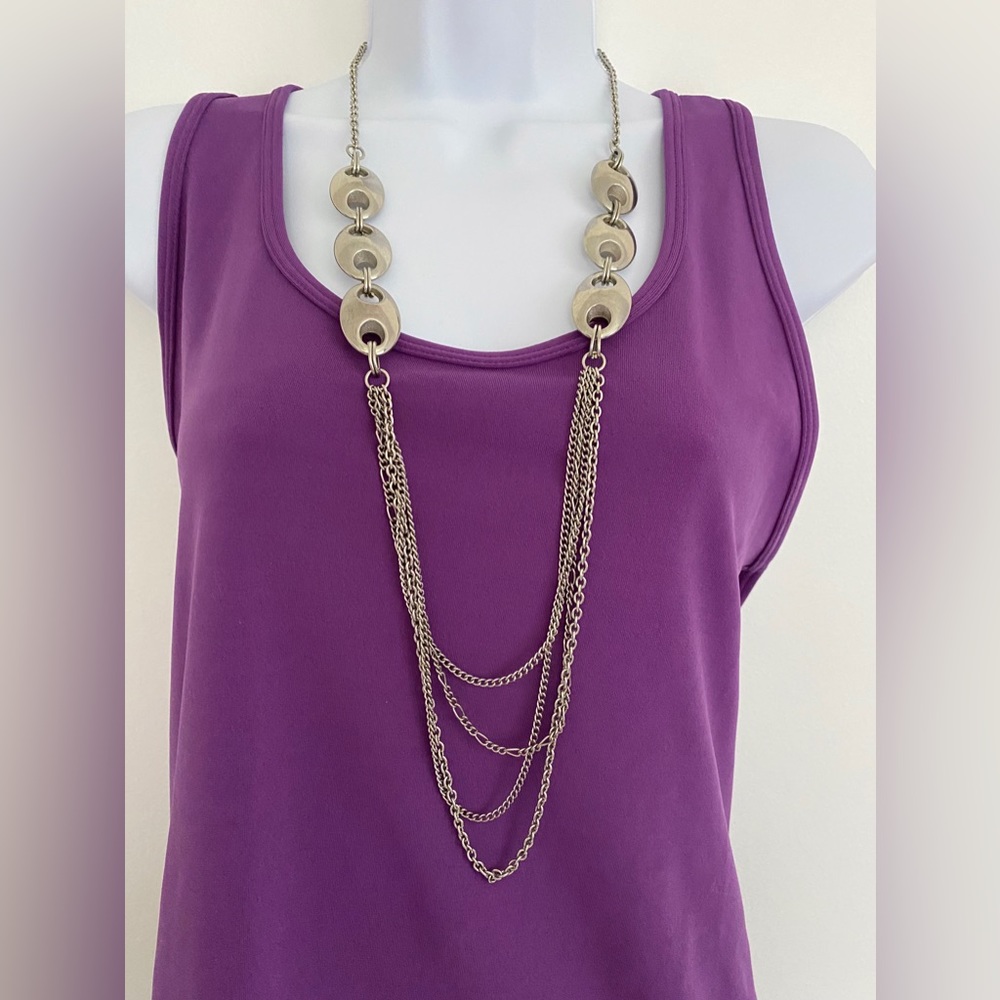 🤍Silver Multi-Strand Long Necklace
